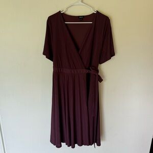 Torrid purple short sleeve wrap dress size 1/ size XL